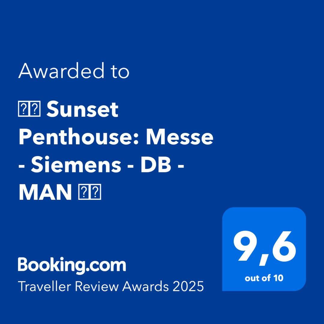 ⸨⸩ Sunset Penthouse: Messe - Siemens - Db - Man ⸨⸩ Apartment Nuremberg Exterior photo